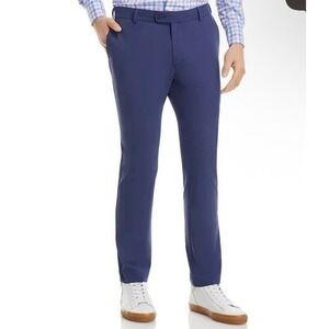 $198 Peter Millar Crown Crafted Surge Tailored Fit Pant, Navy, 36/32